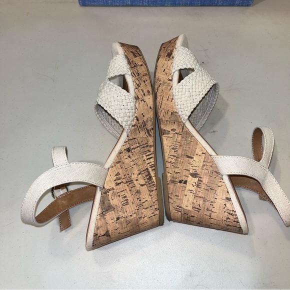 Pop Womens Perky natural Wedge Sandals size 11 platforms Strappy with OG box - Picture 5 of 12